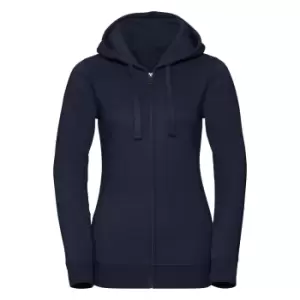 Russell Womens/Ladies Authentic Zipped Hoodie (XS) (Indigo Melange)