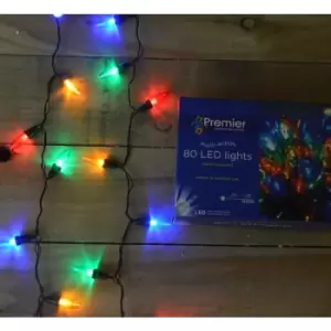 Samuel Alexander - Premier 80 LED (7.9m) Multi-Action Christmas Lights in Multi-Coloured