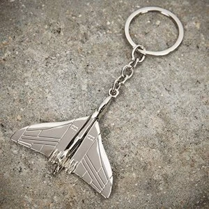 Military Heritage Silver Plated Keyring - Vulcan