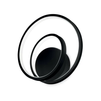 Ideal Lux Lighting - Ideal Lux LED Decorative Swirl Integrated LED Wall Light Black, 3000K