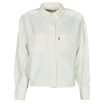 Levis ZOEY PLEAT UTILITY SHIRT womens Shirt in White - Sizes S,M,L,XS