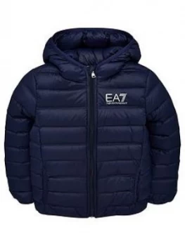 Emporio Armani EA7 Sporty Core Identity Hooded Jacket Navy Size 10 Years Boys