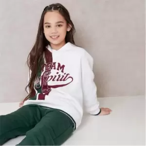 I Saw It First Girls Team Spirit Embroidered Heavyweight Fleeceback Sweatshirt - Green