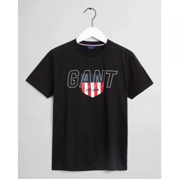 Gant Sport Shield T Shirt - Black 5