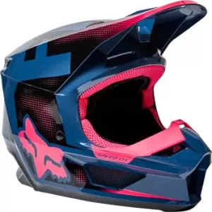 FOX V1 Dier Youth Motocross Helmet, pink-blue, Size L, pink-blue, Size L