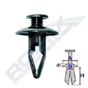 ROMIX Clip, trim-/protection strip NISSAN,MAZDA,KIA B16858 MNA0156145,NA0156145,6384401A00