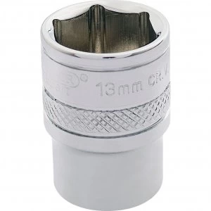 Draper 1/4" Drive Polished Finish Hexagon Socket Metric 1/4" 13mm