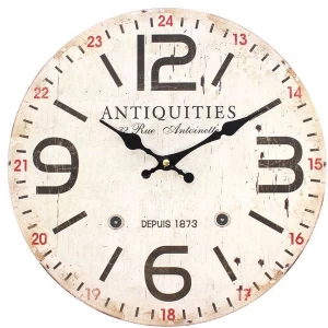 Distressed Look Antiquities Wall Clock