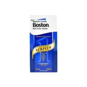 Boston Multi Action Solution Simplus (120ml), Contact Lens Solution For Use With Hard And Gas Permeable Lenses Only, Case Included