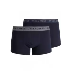 Jack & Jones 2 Pack of Boxer Short Trunks - Navy - Large TJ Hughes