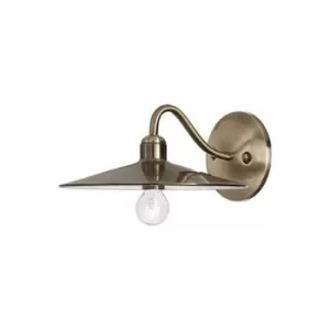 Cantina 1 Light Indoor Dome Wall Light Antique Brass, E14