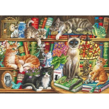 Gibsons - Puss In Books Jigsaw Puzzle - 1000 Pieces