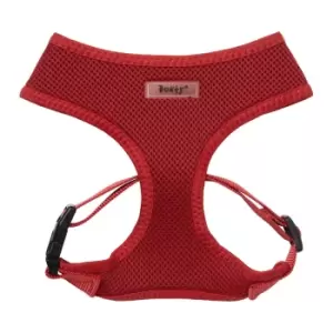 Bunty Soft Mesh Adjustable Dog Harness with Rope Lead - Red - X-Large