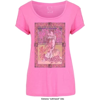 Janis Joplin - Avalon Ballroom '67 Womens Small T-Shirt - Pink