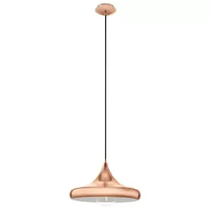 Hanging Ceiling Pendant Light Sleek Copper Shade 1x 60W E27 Hallway Feature