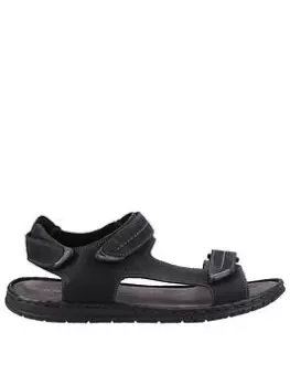 Hush Puppies Neville Quarter Strap Sandal, Black, Size 7, Men