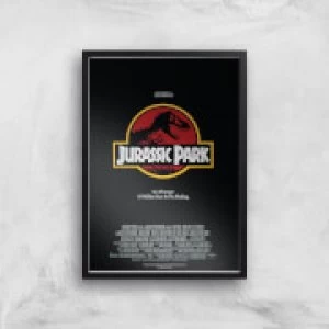 Jurassic Park Giclee Art Print - A4 - Black Frame