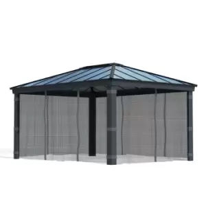 Palram - Canopia Dallas 4900 Garden Gazebo Netting Set 4Pc - Grey