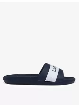 Lacoste Croco Slide 0721 1 Cma Slide, Navy/White, Size 11, Men