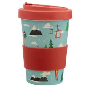 Peak Season Ski Reusable Screw Top Bamboo Composite Travel Mug