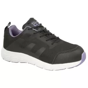 Grafters Womens/Ladies Toe Capped Safety Trainers (5 UK) (Black/Lilac) - Black/Lilac