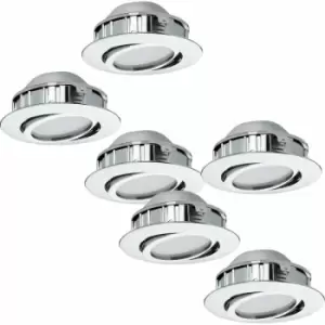 2 pack 3 pack Flush Ceiling Downlight Chrome Recessed Spotlight 6W led