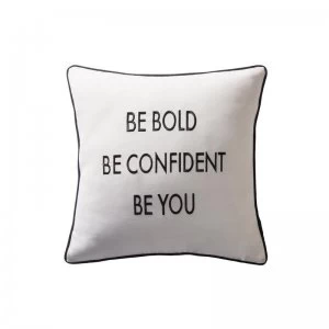 Karen Millen Slogan Square Cushion