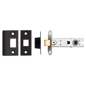 Eurospec 76mm CE Bolt Through Square Tubular Mortice Latch - Matt Black