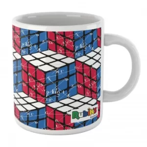 Rubik Scientific Equations Red Blue White Cube Mug Mug