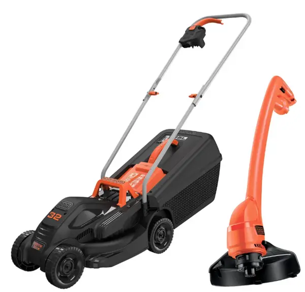 Black & Decker BEMW351GL2 32cm 1000W Strimmer Kit And Corded Rotary Lawnmower