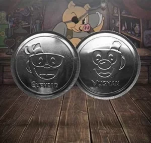 Cuphead Coaster 4-Pack Cuphead and Mugman Glasses Coasters