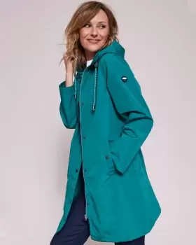 Cotton Traders Womens Weatherproof Hooded Jacket in Green