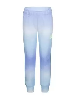 Nike Kids Girls Printed Club Jogging Bottoms, Light Purple, Size 4-5 Years, Women