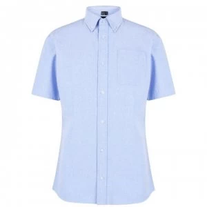 Firetrap Short Sleeve Oxford Shirt Mens - Blue