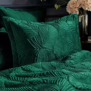 Paoletti Palmeria Oxford Pillowcase Polyester Cotton Emerald