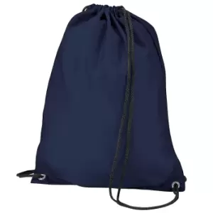 BagBase Budget Water Resistant Sports Gymsac Drawstring Bag (11L) (Pack of 2) (One Size) (Navy)