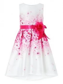 Monsoon Girls Sakura Blossom Floral Print Dress - Ivory