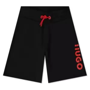 HUGO Large Logo Shorts - Black