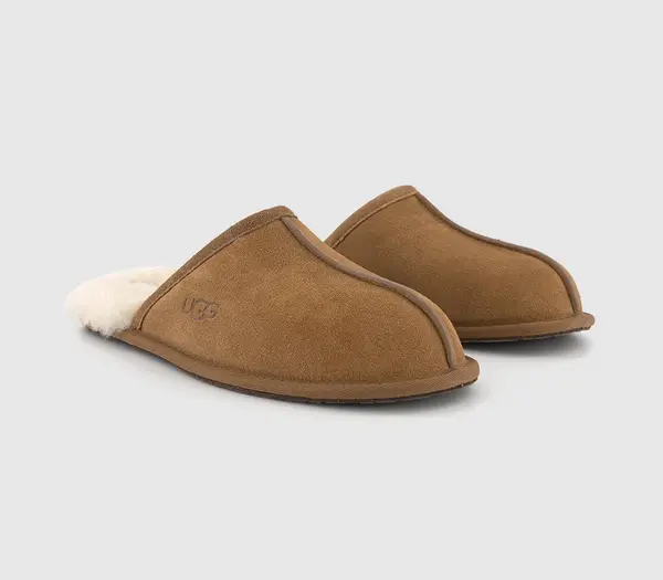 UGG Mens Scuff Slipper Chestnut Suede New In Tan, 11