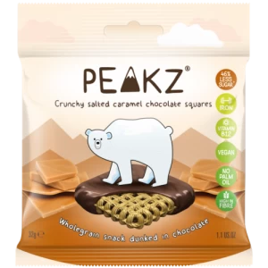 Peakz Crunchy Salted Caramel Squares 32g