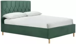 Birlea Loxley Small Double Ottoman Fabric Bed Frame - Green