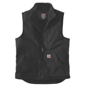 Carhartt Mens Washed Duck Soft Lined Mock Neck Vest S - Chest 35-37' (89-94cm)