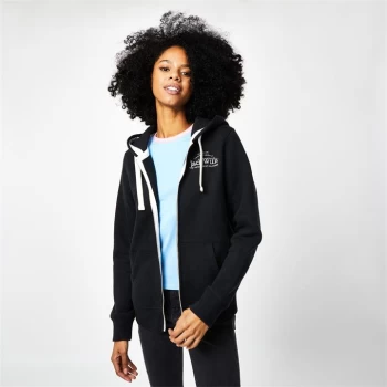 Jack Wills Susan Embroidered Zip Hoodie - Black