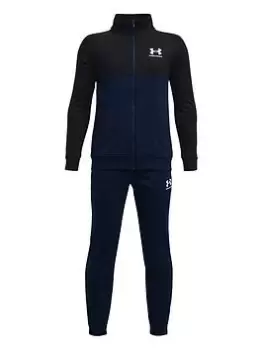 Under Armour Colourblock Knit Tracksuit - Navy/Black/White