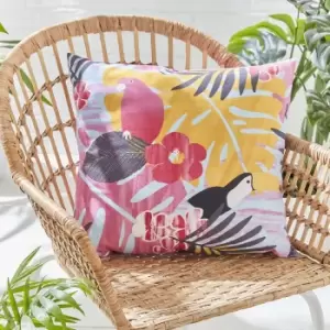 Tropical Birds Indoor/Outdoor 45x45cm Filled Cushion