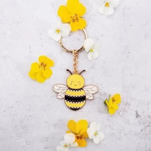 Sass & Belle Happy Bee Enamel Keyring