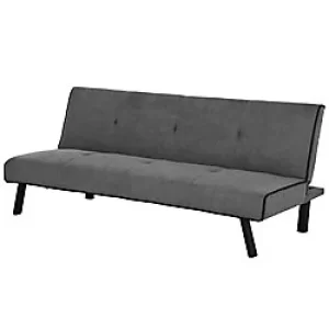 HOMCOM Faux Velvet Upholstered 3-Seater Sofa Bed