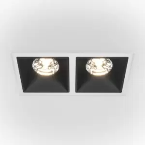 Maytoni Alfa LED Twin Recessed Downlight White, Black, 2100lm, 3000K