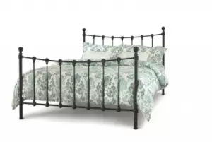 Serene Marseilles 4ft6 Double Black Metal Bed