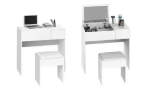 HomCom Flip-Up Dressing Table with Stool